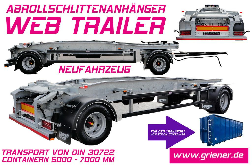 Web-Trailer ARA 18/ DIN 30722 / 5000 - 7000 mm/19,5 VERZINKT - Kancali yükleyici/ Hidrolift römork: fotoğraf 1 Web-Trailer ARA 18/ DIN 30722 / 5000 - 7000 mm/19,5 VERZINKT - Kancali yükleyici/ Hidrolift römork: fotoğraf 1