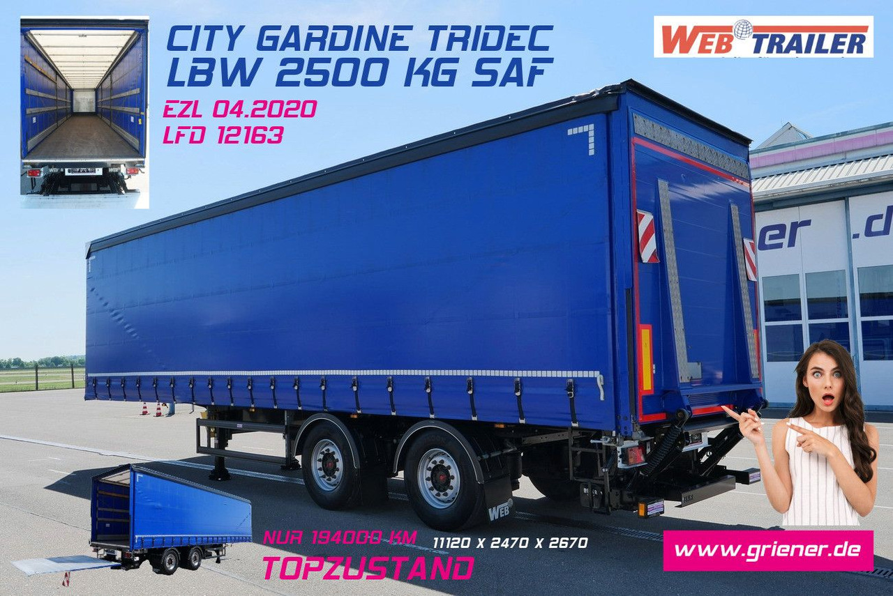 Web-Trailer LPRS 18 / CITY TRIDEC /GARDINE/LBW 2500 kg/SAF - Tenteli dorse: fotoğraf 1 Web-Trailer LPRS 18 / CITY TRIDEC /GARDINE/LBW 2500 kg/SAF - Tenteli dorse: fotoğraf 1