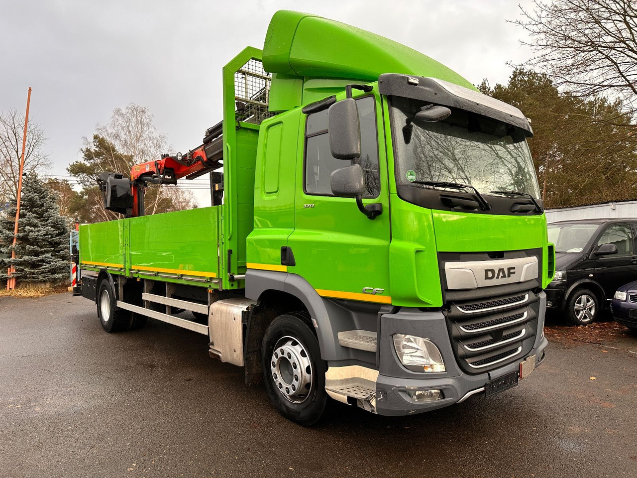 DAF CF 370 mit Kran Klima Tempomat - Sal/ Açık kasa kamyon, Vinçli kamyon: fotoğraf 2 DAF CF 370 mit Kran Klima Tempomat - Sal/ Açık kasa kamyon, Vinçli kamyon: fotoğraf 2