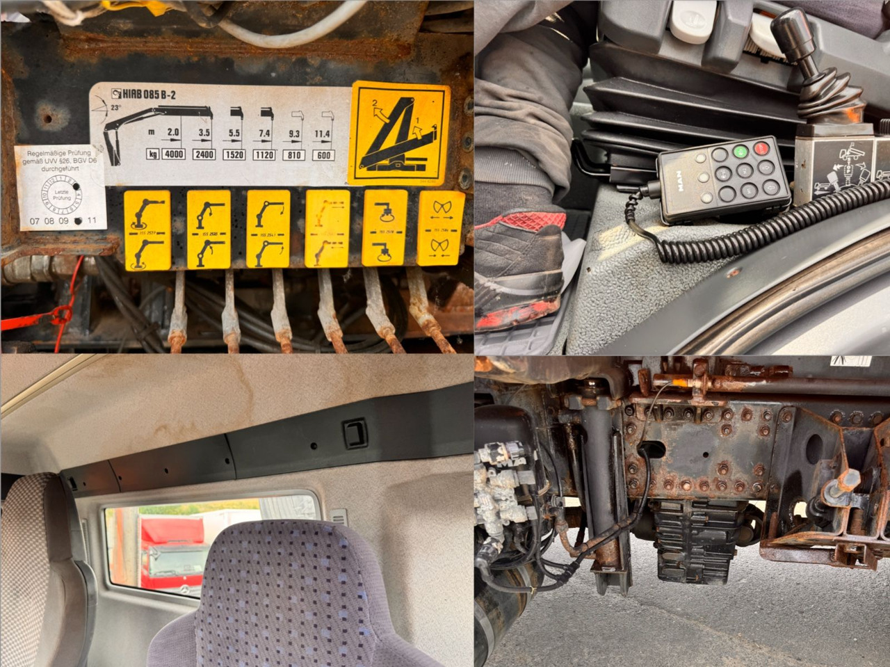 Damperli kamyon, Vinçli kamyon MAN TGA 18.310 Kipper - Kran 4x4: fotoğraf 14