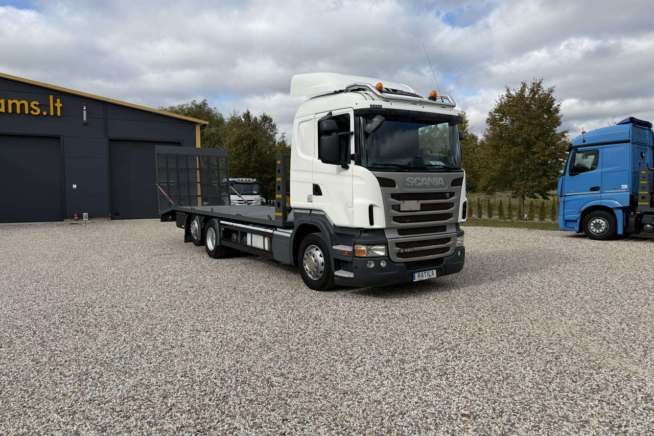 Scania R420 - Araba taşıyıcı kamyon: fotoğraf 1 Scania R420 - Araba taşıyıcı kamyon: fotoğraf 1