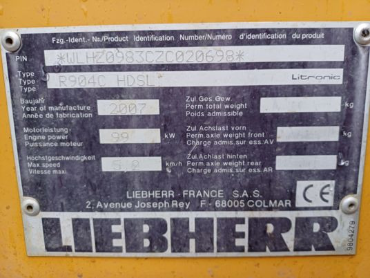 Liebherr 904 LIPTRONIC - Paletli ekskavatör: fotoğraf 5 Liebherr 904 LIPTRONIC - Paletli ekskavatör: fotoğraf 5