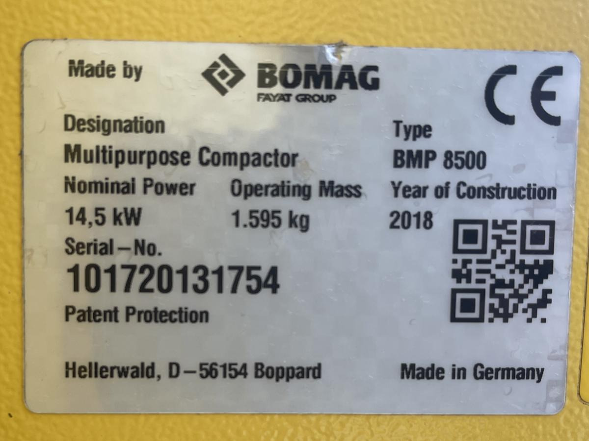 Kompaktör BOMAG BMP 8500 compacteur à pied de mouton: fotoğraf 11