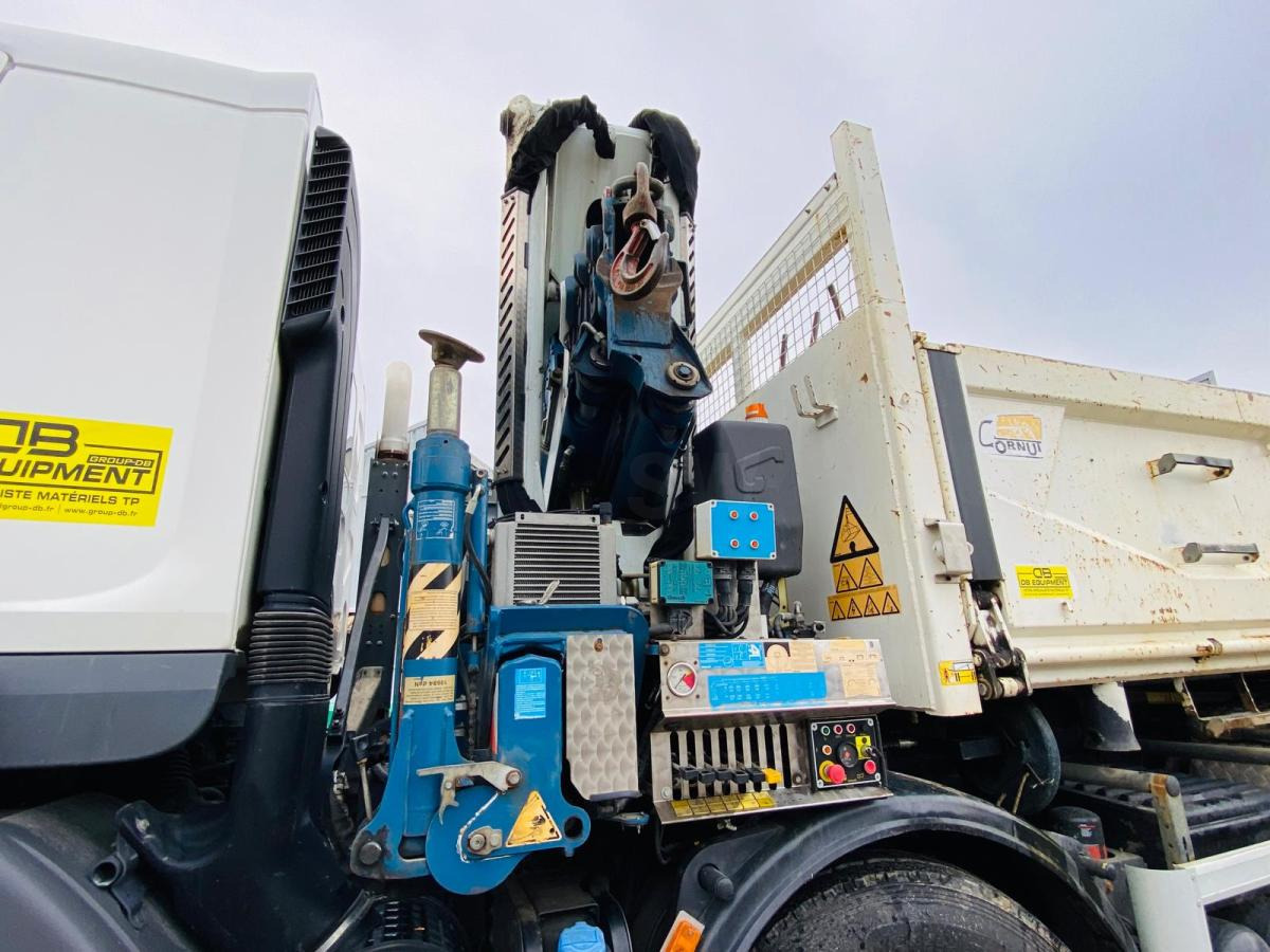 Damperli kamyon, Vinçli kamyon RENAULT KERAX 8x4 520 BIBENNE CIF GRUE CORMACH: fotoğraf 14