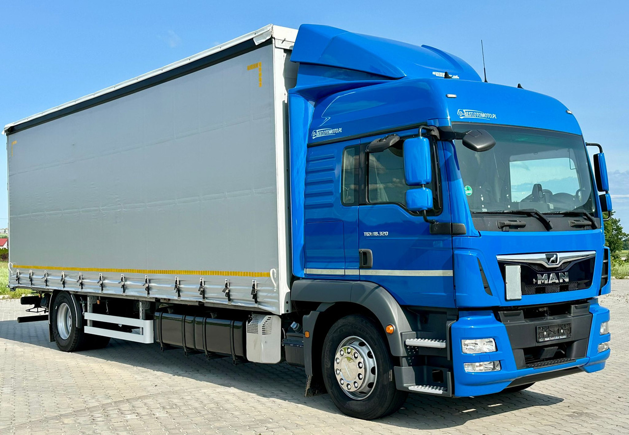 MAN TGM 18.320 / FIRANKA / 20 EUROPALET / 8.3 M DŁUGOŚCI / AUTOMAT / SYPIALKA / 2018 ROK / 9 809 KG ŁADOWNOŚCI - Tenteli kamyon: fotoğraf 1 MAN TGM 18.320 / FIRANKA / 20 EUROPALET / 8.3 M DŁUGOŚCI / AUTOMAT / SYPIALKA / 2018 ROK / 9 809 KG ŁADOWNOŚCI - Tenteli kamyon: fotoğraf 1