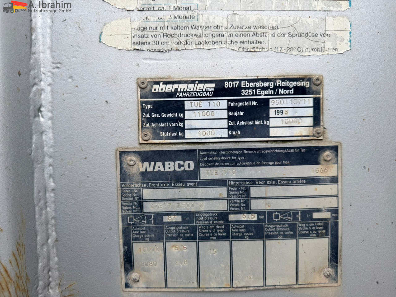 Obermaier TUE110 SDAH Tieflader | | Trommelbremse | Rampen | 7.2 Plattform | Stützfuß vorne - Alçak çerçeveli platform römork: fotoğraf 5 Obermaier TUE110 SDAH Tieflader | | Trommelbremse | Rampen | 7.2 Plattform | Stützfuß vorne - Alçak çerçeveli platform römork: fotoğraf 5