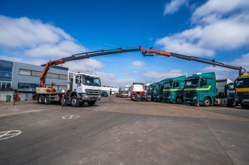 Mercedes ACTROS 3241-MP3+PALFINGER PK 26006/5X+JIB/3X - Sal/ Açık kasa kamyon, Vinçli kamyon: fotoğraf 3 Mercedes ACTROS 3241-MP3+PALFINGER PK 26006/5X+JIB/3X - Sal/ Açık kasa kamyon, Vinçli kamyon: fotoğraf 3