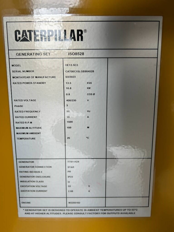 CAT DE13.5E3 - 13.5 kVA Generator - DPX-18001 - Elektrikli jeneratör: fotoğraf 5 CAT DE13.5E3 - 13.5 kVA Generator - DPX-18001 - Elektrikli jeneratör: fotoğraf 5