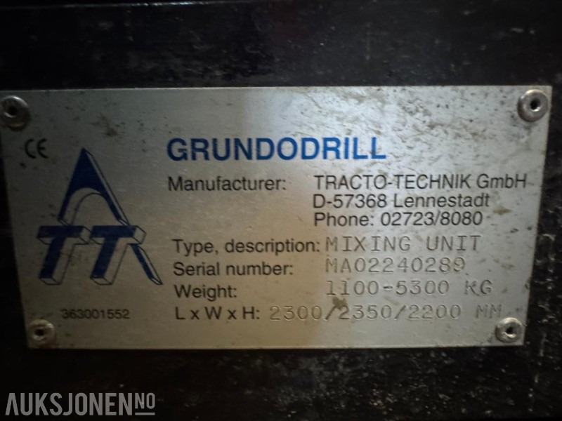 2002 Komplett styrt borerigg – Tracto-Technik Grundodrill 10S med container, mikser, kraftenhet, tracking - Burgu makinesi: fotoğraf 5 2002 Komplett styrt borerigg – Tracto-Technik Grundodrill 10S med container, mikser, kraftenhet, tracking - Burgu makinesi: fotoğraf 5