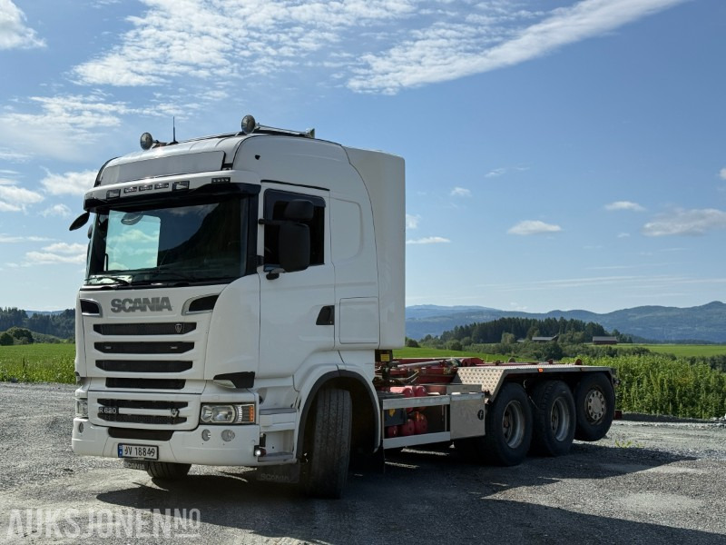 2014 Scania R620 8x4 krokbil - JOAB Krok m/ knekk - kranhydraulikk - Kancalı yükleyici kamyon: fotoğraf 1 2014 Scania R620 8x4 krokbil - JOAB Krok m/ knekk - kranhydraulikk - Kancalı yükleyici kamyon: fotoğraf 1