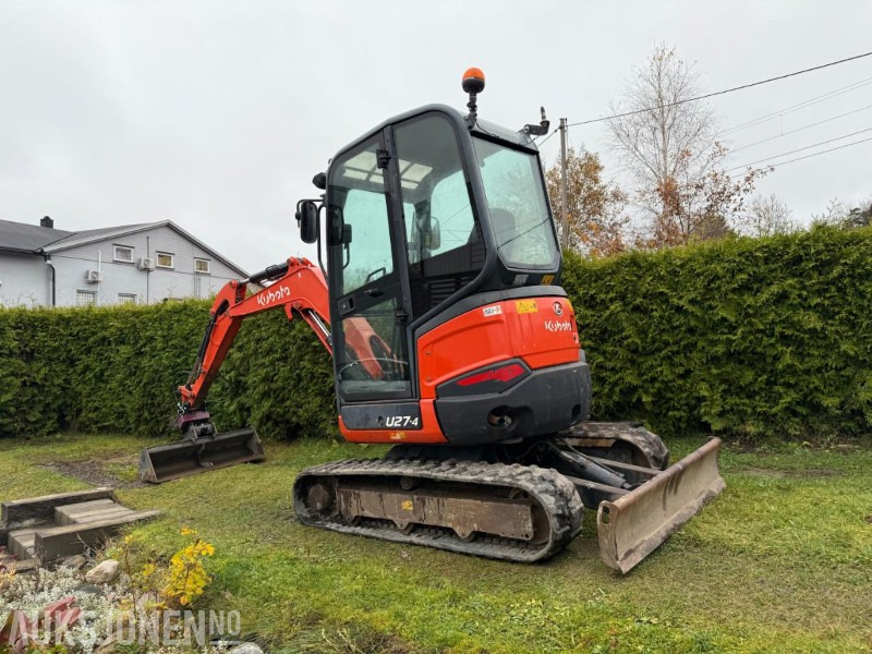 2016 Kubota U27-4 MINIGRAVER ROTOR 2 SKUFFER SERVICEHISTORIKK 2430 TIMER - Mini ekskavatör: fotoğraf 3 2016 Kubota U27-4 MINIGRAVER ROTOR 2 SKUFFER SERVICEHISTORIKK 2430 TIMER - Mini ekskavatör: fotoğraf 3