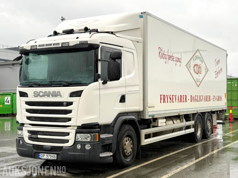 2016 Scania G450 med 2-soners kjøl- og frys, kun 1 eier! Gullavtale, Zepro, Onspot kjettinger, ryggekamera - Kapalı kasa kamyon: fotoğraf 1 2016 Scania G450 med 2-soners kjøl- og frys, kun 1 eier! Gullavtale, Zepro, Onspot kjettinger, ryggekamera - Kapalı kasa kamyon: fotoğraf 1