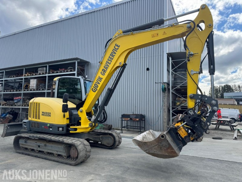 2016 Wacker Neuson ET 90 GRAVEMASKIN MED ROTOTILT, SENTRALSMØRING OG 3 SKUFFER - Ekskavatör: fotoğraf 5 2016 Wacker Neuson ET 90 GRAVEMASKIN MED ROTOTILT, SENTRALSMØRING OG 3 SKUFFER - Ekskavatör: fotoğraf 5