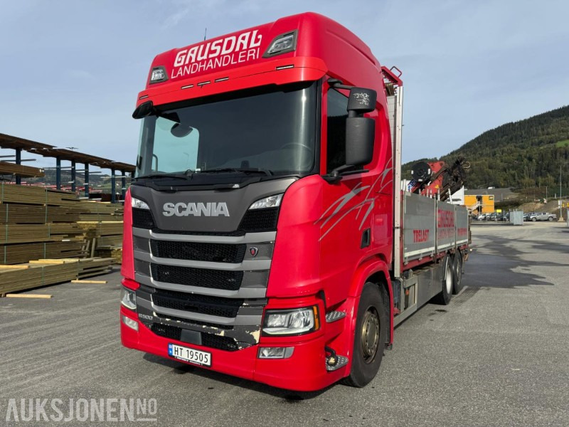 2017 Scania R500 planbil med HMF kran - Vinçli kamyon: fotoğraf 4 2017 Scania R500 planbil med HMF kran - Vinçli kamyon: fotoğraf 4