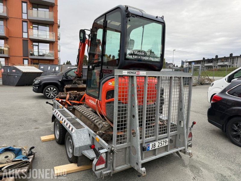 2018 Kubota KX019-4 minigraver m/ Tysse XTREME maskinhenger - Mini ekskavatör: fotoğraf 4 2018 Kubota KX019-4 minigraver m/ Tysse XTREME maskinhenger - Mini ekskavatör: fotoğraf 4