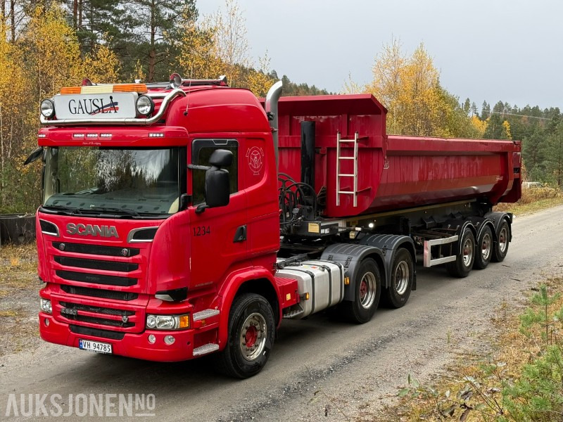 2018 Scania R580-V8-6x4-EURO6-260.000km-Tippsemi m/ Langendorf tralle - Çekici: fotoğraf 1 2018 Scania R580-V8-6x4-EURO6-260.000km-Tippsemi m/ Langendorf tralle - Çekici: fotoğraf 1