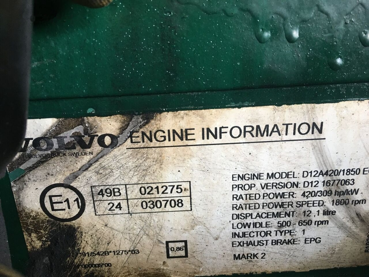 Volvo D12A420/1850 EC96 Volvo FH, FL, A-Series, B - Motor - Otobüs: fotoğraf 1 Volvo D12A420/1850 EC96 Volvo FH, FL, A-Series, B - Motor - Otobüs: fotoğraf 1