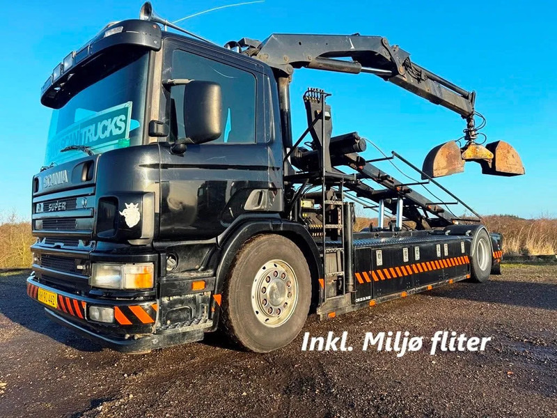 Scania P94-260 Palfinger crane PK 15002. rotor and hydr. for grabbe. - Kablo sistemli kamyon: fotoğraf 4 Scania P94-260 Palfinger crane PK 15002. rotor and hydr. for grabbe. - Kablo sistemli kamyon: fotoğraf 4