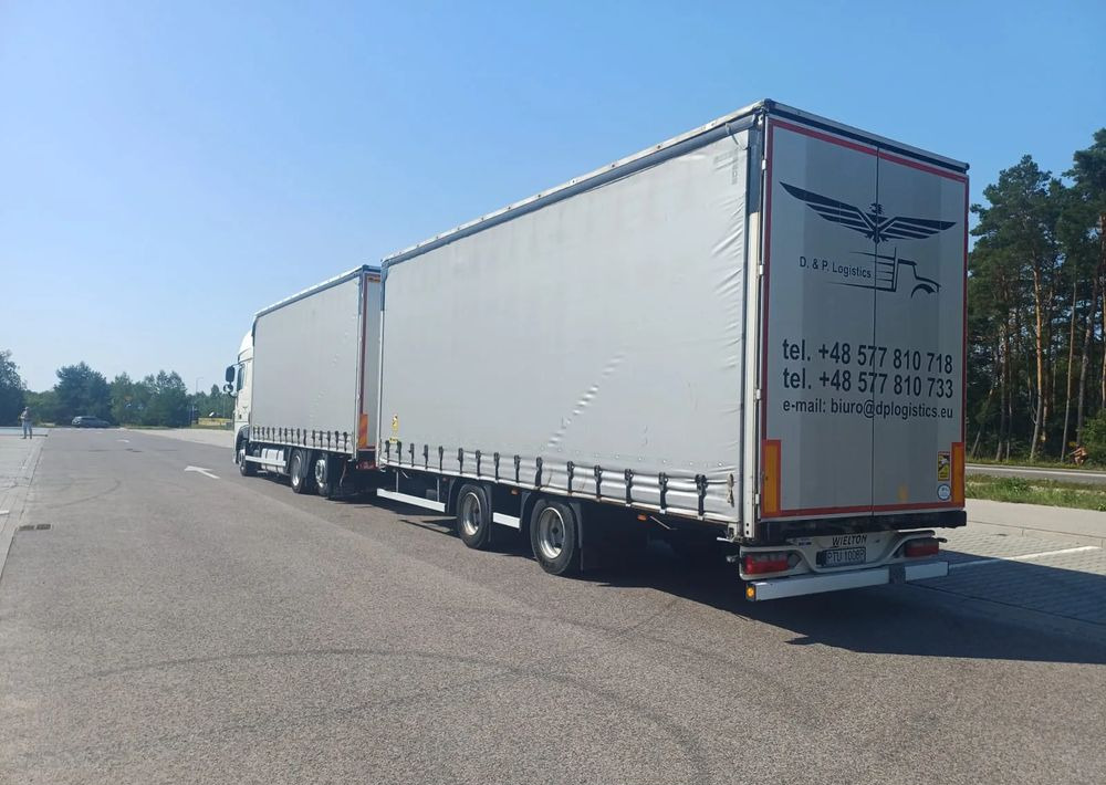 DAF XF 480 SUPER SPACE CAB / ZESTAW TANDEM PRZEJAZDOWY 120 M3 / SSC / ACC /EURO 6 - Tenteli kamyon: fotoğraf 3 DAF XF 480 SUPER SPACE CAB / ZESTAW TANDEM PRZEJAZDOWY 120 M3 / SSC / ACC /EURO 6 - Tenteli kamyon: fotoğraf 3