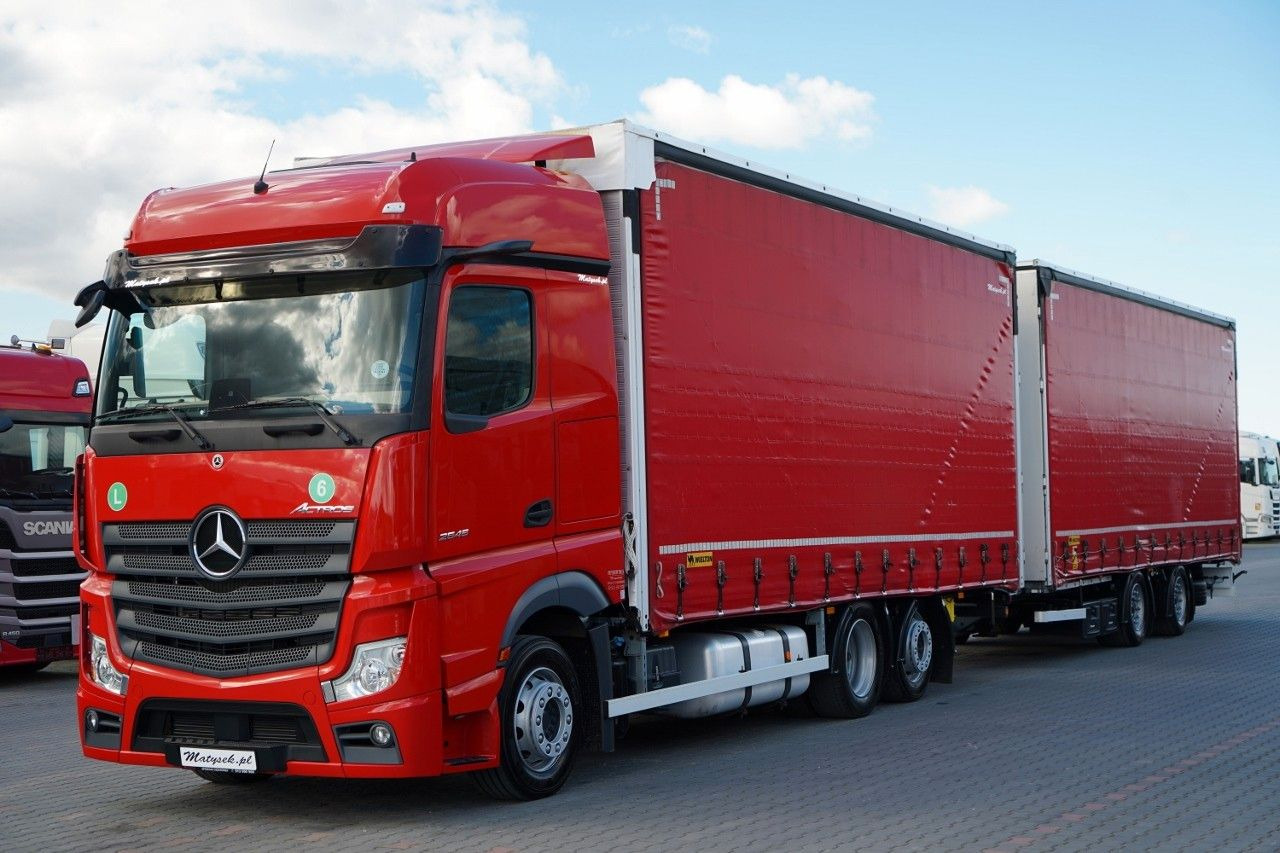 Mercedes-Benz ACTROS 2545 / ZESTAW TANDEM 120 M3 / PRZEJAZDOW - Tenteli kamyon: fotoğraf 2 Mercedes-Benz ACTROS 2545 / ZESTAW TANDEM 120 M3 / PRZEJAZDOW - Tenteli kamyon: fotoğraf 2