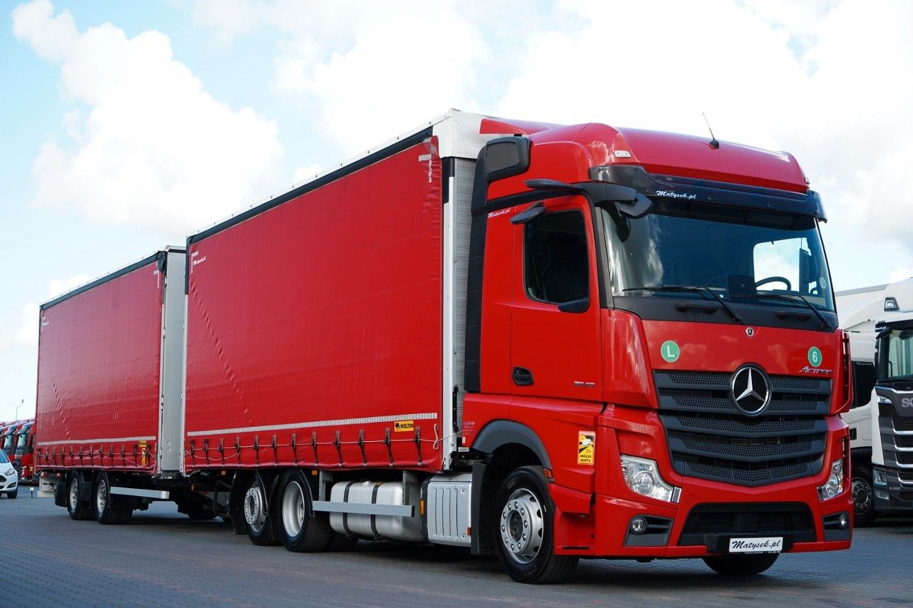 Mercedes-Benz ACTROS 2545 / ZESTAW TANDEM 120 M3 / PRZEJAZDOW - Tenteli kamyon: fotoğraf 1 Mercedes-Benz ACTROS 2545 / ZESTAW TANDEM 120 M3 / PRZEJAZDOW - Tenteli kamyon: fotoğraf 1