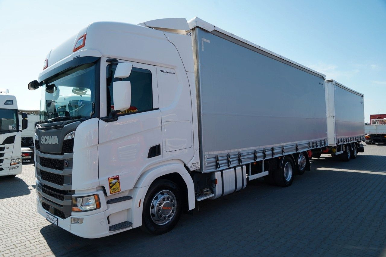 Scania R 450 / ZESTAW TANDEM 120 M3 / PRZEJAZDOWY / OŚ - Tenteli kamyon: fotoğraf 2 Scania R 450 / ZESTAW TANDEM 120 M3 / PRZEJAZDOWY / OŚ - Tenteli kamyon: fotoğraf 2