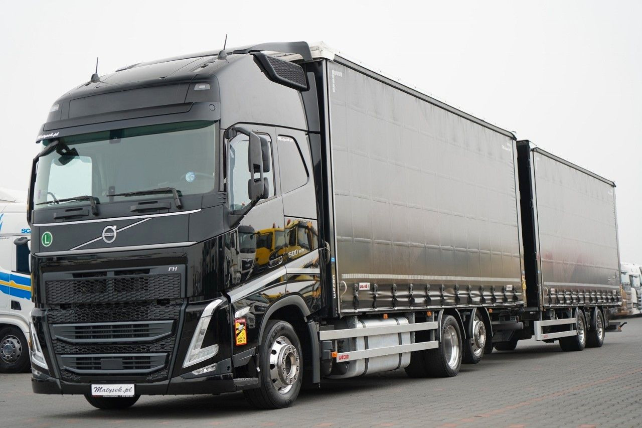 Volvo FH 500 /XXL / ZESTAW TANDEM PRZEJAZDOWY 120 M3 / - Tenteli kamyon, Tenteli römork: fotoğraf 1 Volvo FH 500 /XXL / ZESTAW TANDEM PRZEJAZDOWY 120 M3 / - Tenteli kamyon, Tenteli römork: fotoğraf 1