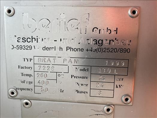 Berief Bratt pan Bratt pan - Gıda makinesi: fotoğraf 5 Berief Bratt pan Bratt pan - Gıda makinesi: fotoğraf 5