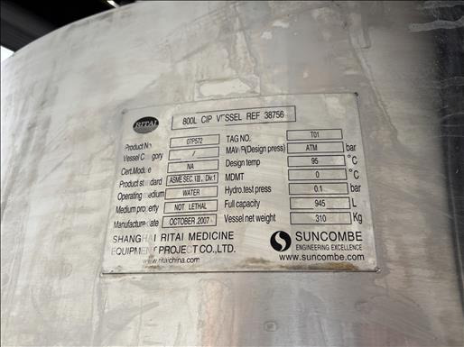 Ritai 800L holding vessel - Gıda makinesi: fotoğraf 5 Ritai 800L holding vessel - Gıda makinesi: fotoğraf 5