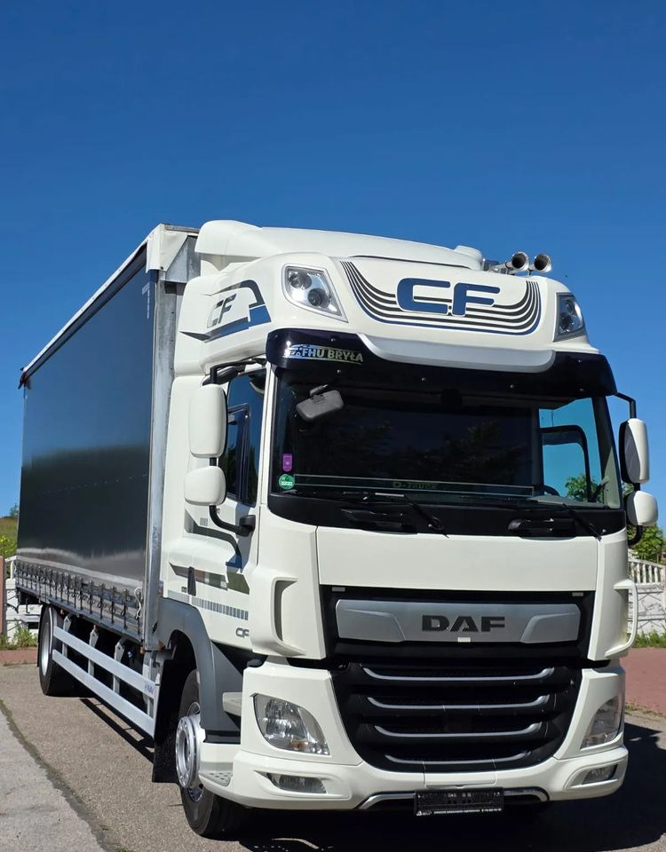 Tenteli kamyon DAF CF290 / CF320 / FIRANKA / WINDA DHOLLANDIA / E6/ JEDEN WŁAŚCICIEL / SPROWADZONY / 22PALETY / 2019/ PODNOSZONY DACH / JAK NOWY: fotoğraf 18
