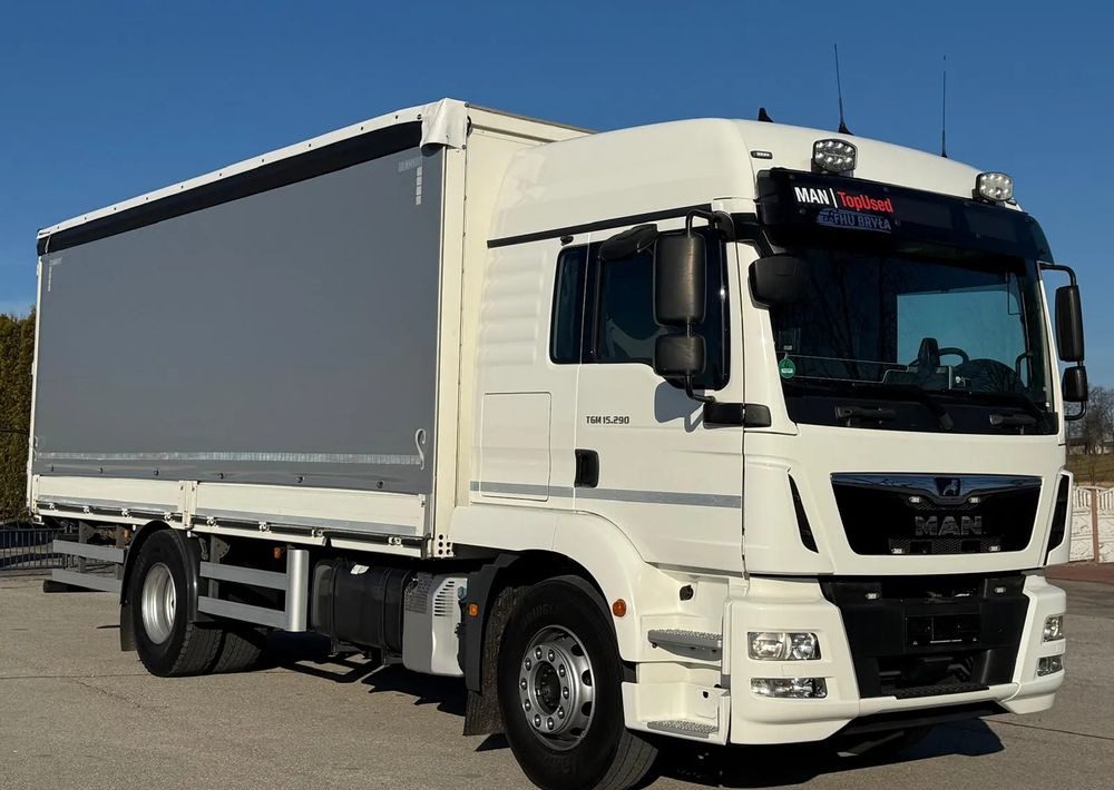 Tenteli kamyon MAN TGM 15.290/E6/FIRANKA/BURTO-FIRANKA/SZKOŁA JAZDY/MAŁY ROZSTAW OSI/16PALET/WINDA/NISKI PRZEBIEG/2019/SERWISOWANY/JAK NOWY: fotoğraf 1