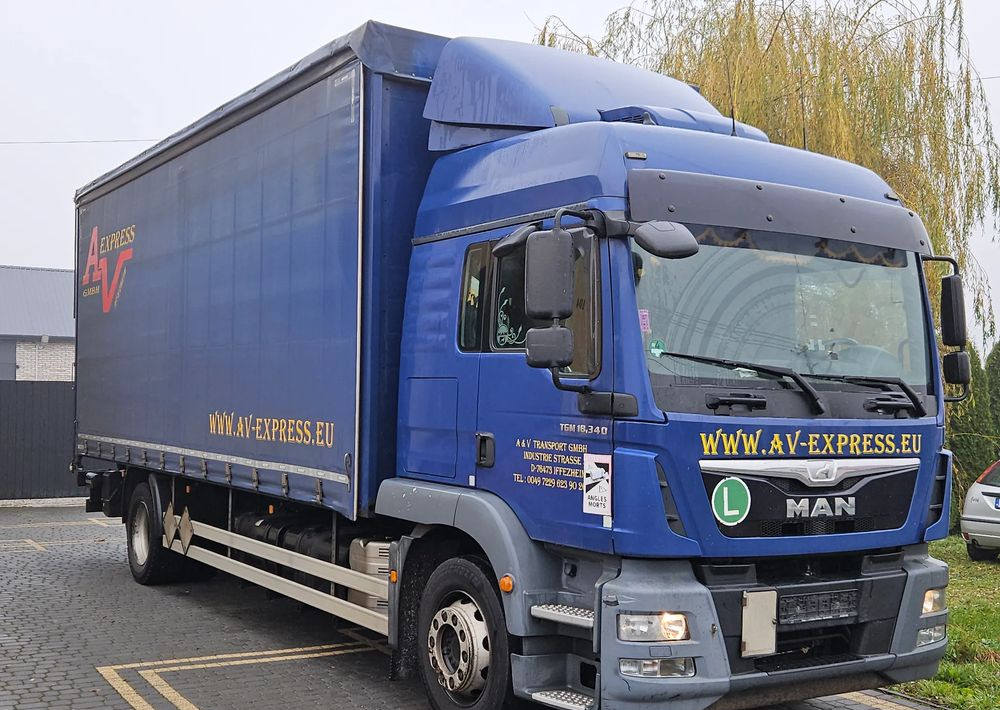 MAN TGM 18.340 / FIRANKA / SPROWADZONY / 9100 ŁADOWNOŚĆ / 18 PALET / E6 / WINDA / - Tenteli kamyon: fotoğraf 2 MAN TGM 18.340 / FIRANKA / SPROWADZONY / 9100 ŁADOWNOŚĆ / 18 PALET / E6 / WINDA / - Tenteli kamyon: fotoğraf 2