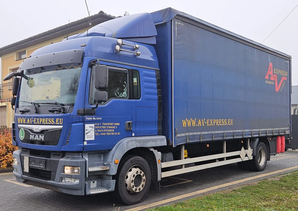 MAN TGM 18.340 / FIRANKA / SPROWADZONY / 9100 ŁADOWNOŚĆ / 18 PALET / E6 / WINDA / - Tenteli kamyon: fotoğraf 1 MAN TGM 18.340 / FIRANKA / SPROWADZONY / 9100 ŁADOWNOŚĆ / 18 PALET / E6 / WINDA / - Tenteli kamyon: fotoğraf 1