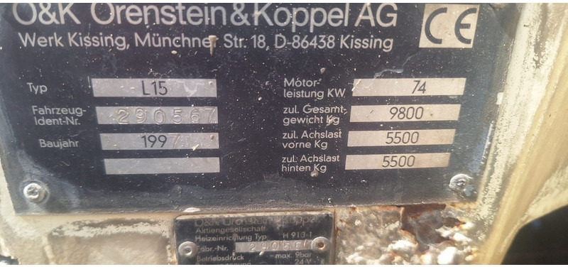 O & K L15 1-Hand - Tekerlekli yükleyici: fotoğraf 5 O & K L15 1-Hand - Tekerlekli yükleyici: fotoğraf 5