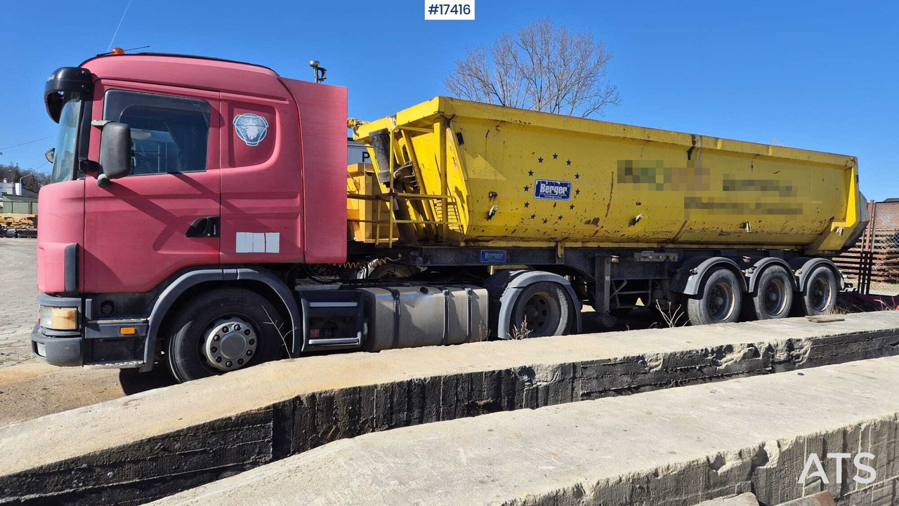 Tractor SCANIA 124L 420KM (2003) + BERGER tipper semi-trailer (2007) - Çekici: fotoğraf 1 Tractor SCANIA 124L 420KM (2003) + BERGER tipper semi-trailer (2007) - Çekici: fotoğraf 1