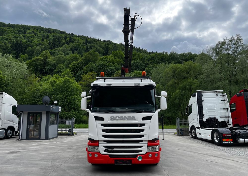 Scania G450 // 6x2// Skrzynia 6.40x2.49 // HDS Palfinger // Oś skrętna podnoszona // - Sal/ Açık kasa kamyon, Vinçli kamyon: fotoğraf 3 Scania G450 // 6x2// Skrzynia 6.40x2.49 // HDS Palfinger // Oś skrętna podnoszona // - Sal/ Açık kasa kamyon, Vinçli kamyon: fotoğraf 3