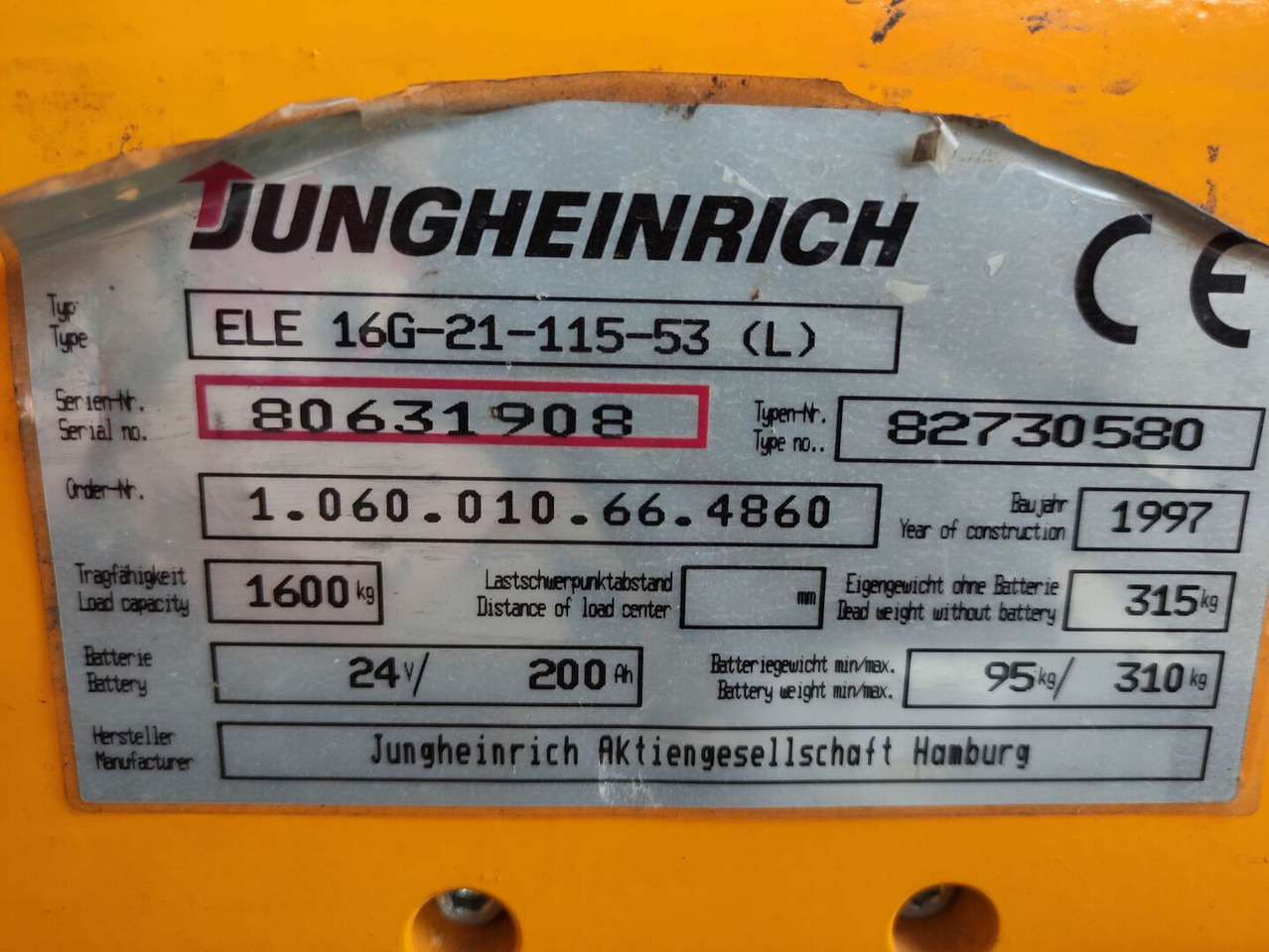 Jungheinrich ELE16G - Kullanılan transpalet: fotoğraf 5 Jungheinrich ELE16G - Kullanılan transpalet: fotoğraf 5