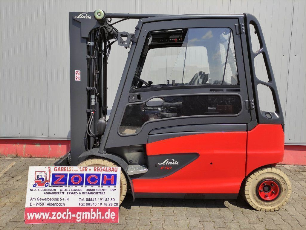 Linde E50HL-01-388 - Elektrikli forklift: fotoğraf 1 Linde E50HL-01-388 - Elektrikli forklift: fotoğraf 1