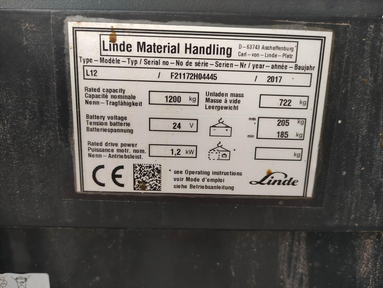Linde L12 - Istif makinası: fotoğraf 5 Linde L12 - Istif makinası: fotoğraf 5