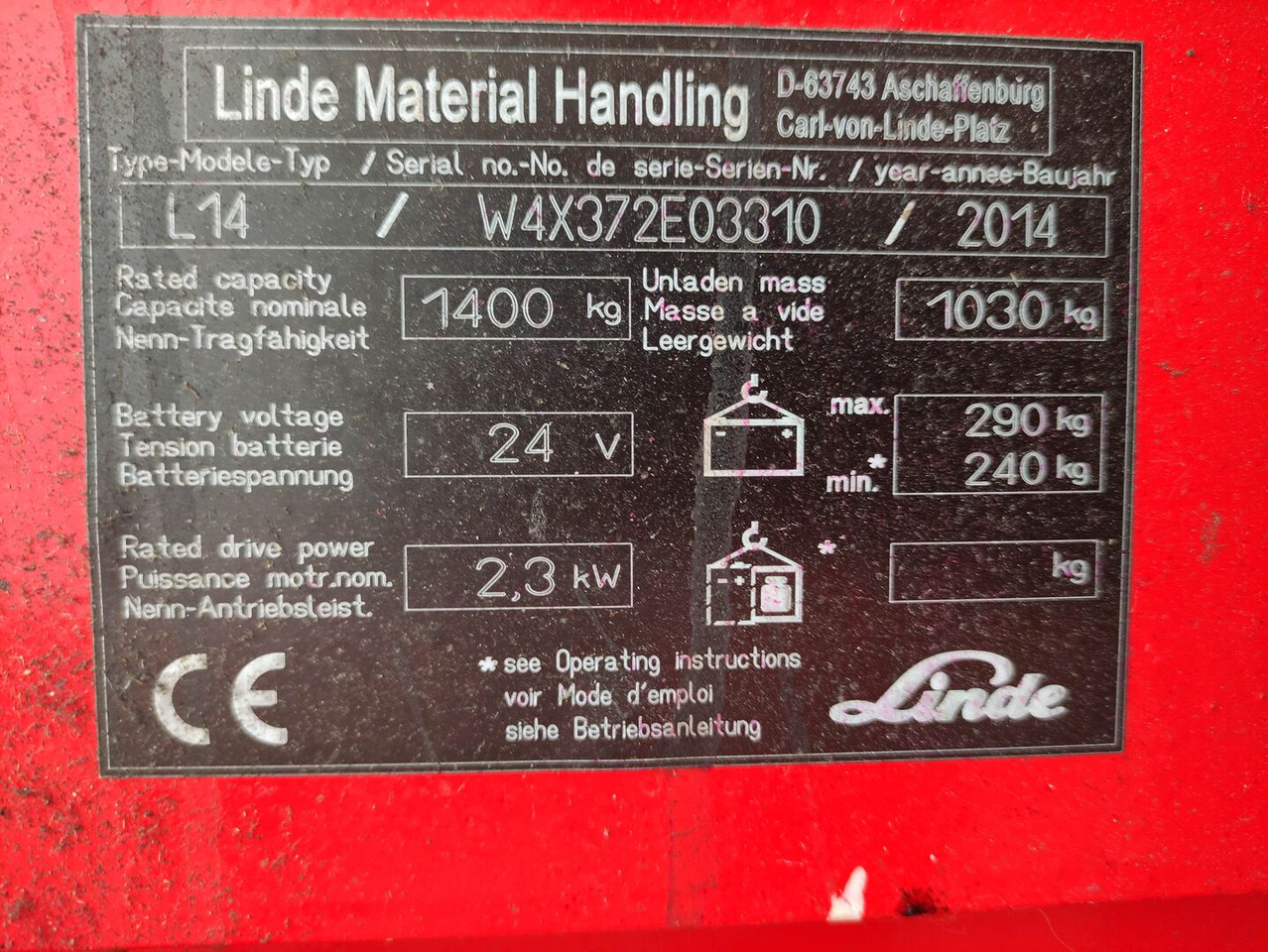 Linde L14-372 - Istif makinası: fotoğraf 5 Linde L14-372 - Istif makinası: fotoğraf 5