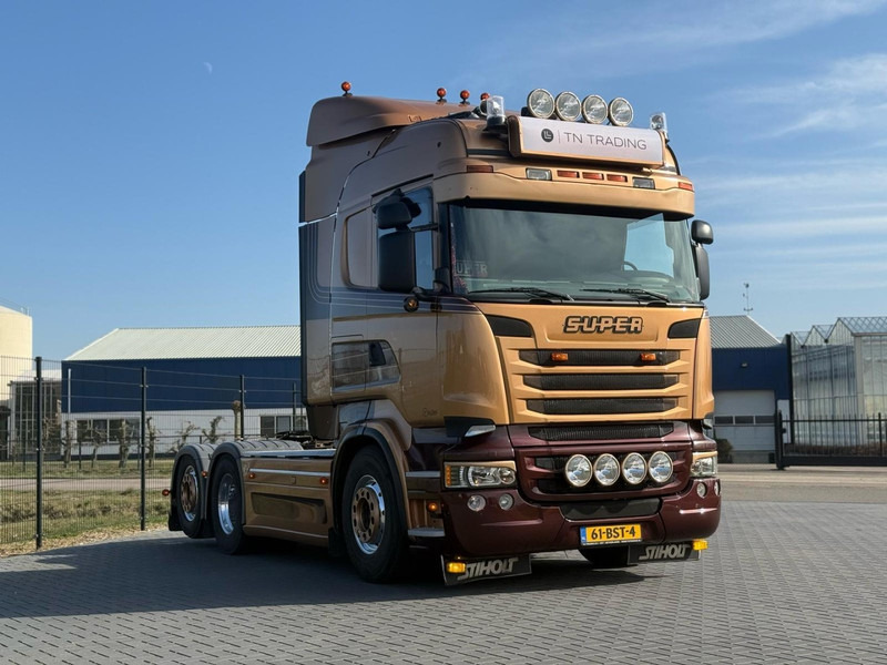 Scania R730 V8 V8, SHOWTRUCK VOLLUCHT, RETARDER, HYDRAULIEK, BOOGIE, ALU WIELEN, LEER. - Çekici: fotoğraf 2 Scania R730 V8 V8, SHOWTRUCK VOLLUCHT, RETARDER, HYDRAULIEK, BOOGIE, ALU WIELEN, LEER. - Çekici: fotoğraf 2