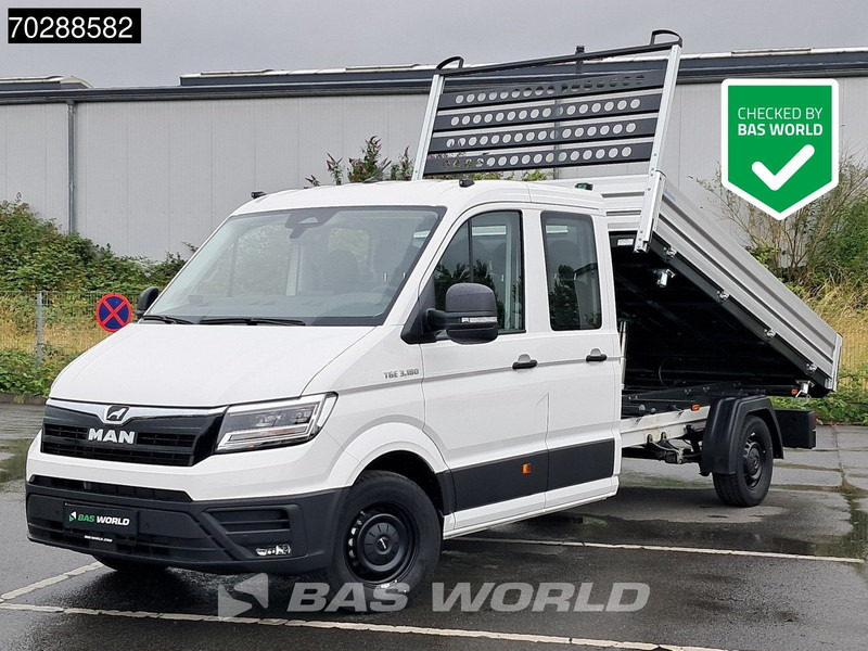 MAN TGE 3.180 Neu! Dreiseitenkipper Automatik 2025 Facelift 180PS AHK LED Klima Tempomat Navi ACC Euro6 Kieper 3m3 A/C Towbar - Damperli kamyonet: fotoğraf 1 MAN TGE 3.180 Neu! Dreiseitenkipper Automatik 2025 Facelift 180PS AHK LED Klima Tempomat Navi ACC Euro6 Kieper 3m3 A/C Towbar - Damperli kamyonet: fotoğraf 1