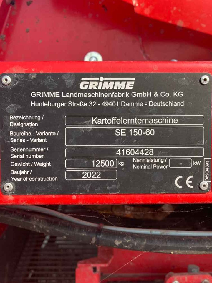 Grimme SE 150-60 UB - Patates hasat makinesi: fotoğraf 3 Grimme SE 150-60 UB - Patates hasat makinesi: fotoğraf 3