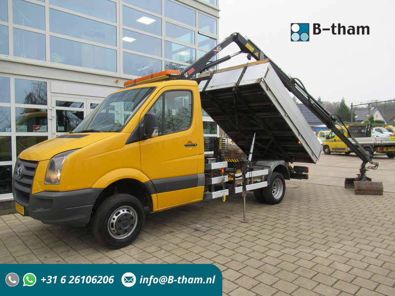 Volkswagen Crafter 50 2.5TDI 80KW HIAB 033 B-2 + Kipper Tipper - Damperli kamyon, Vinçli kamyon: fotoğraf 1 Volkswagen Crafter 50 2.5TDI 80KW HIAB 033 B-2 + Kipper Tipper - Damperli kamyon, Vinçli kamyon: fotoğraf 1