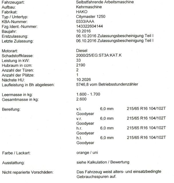 Hako Citymaster 1250 Kehrmaschine - Yol süpürme aracı: fotoğraf 2 Hako Citymaster 1250 Kehrmaschine - Yol süpürme aracı: fotoğraf 2