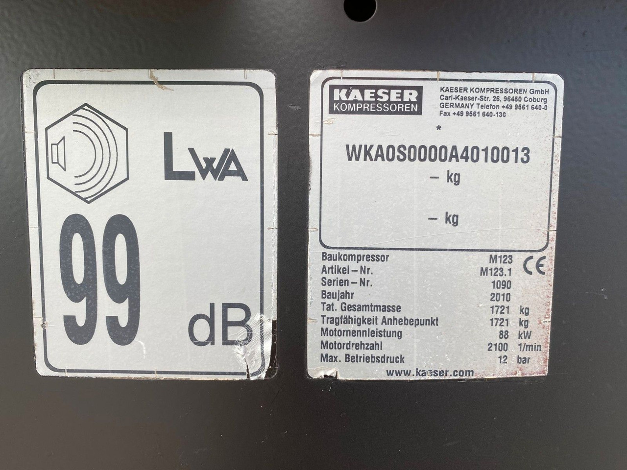 Kaeser M123 Kompressor Sigma Pilob 2,2 - Hava kompresörü: fotoğraf 3 Kaeser M123 Kompressor Sigma Pilob 2,2 - Hava kompresörü: fotoğraf 3