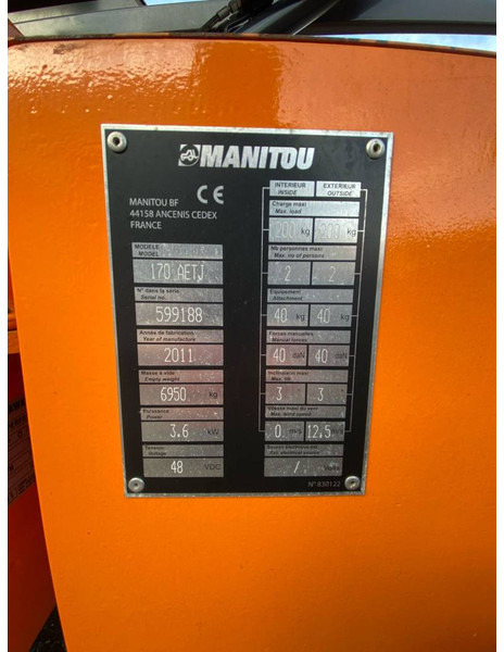 Manitou 170AETJ-L - Eklemli platform: fotoğraf 5 Manitou 170AETJ-L - Eklemli platform: fotoğraf 5
