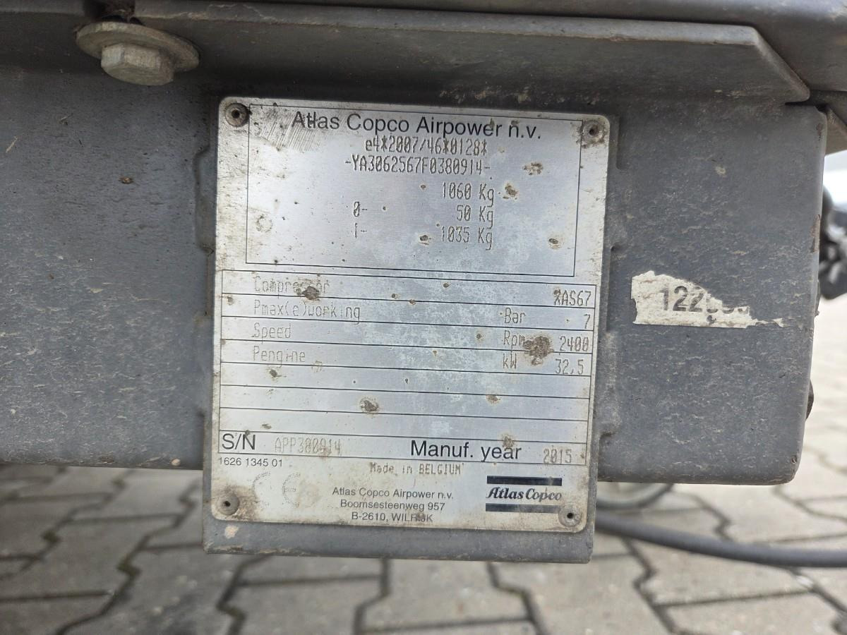 Atlas Copco XAS67 Compressor - Hava kompresörü: fotoğraf 4 Atlas Copco XAS67 Compressor - Hava kompresörü: fotoğraf 4