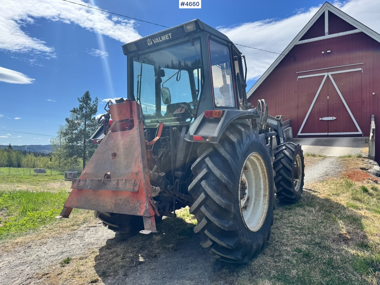 Traktör 1989 Valmet 455 4x4 w/ Front loader: fotoğraf 6