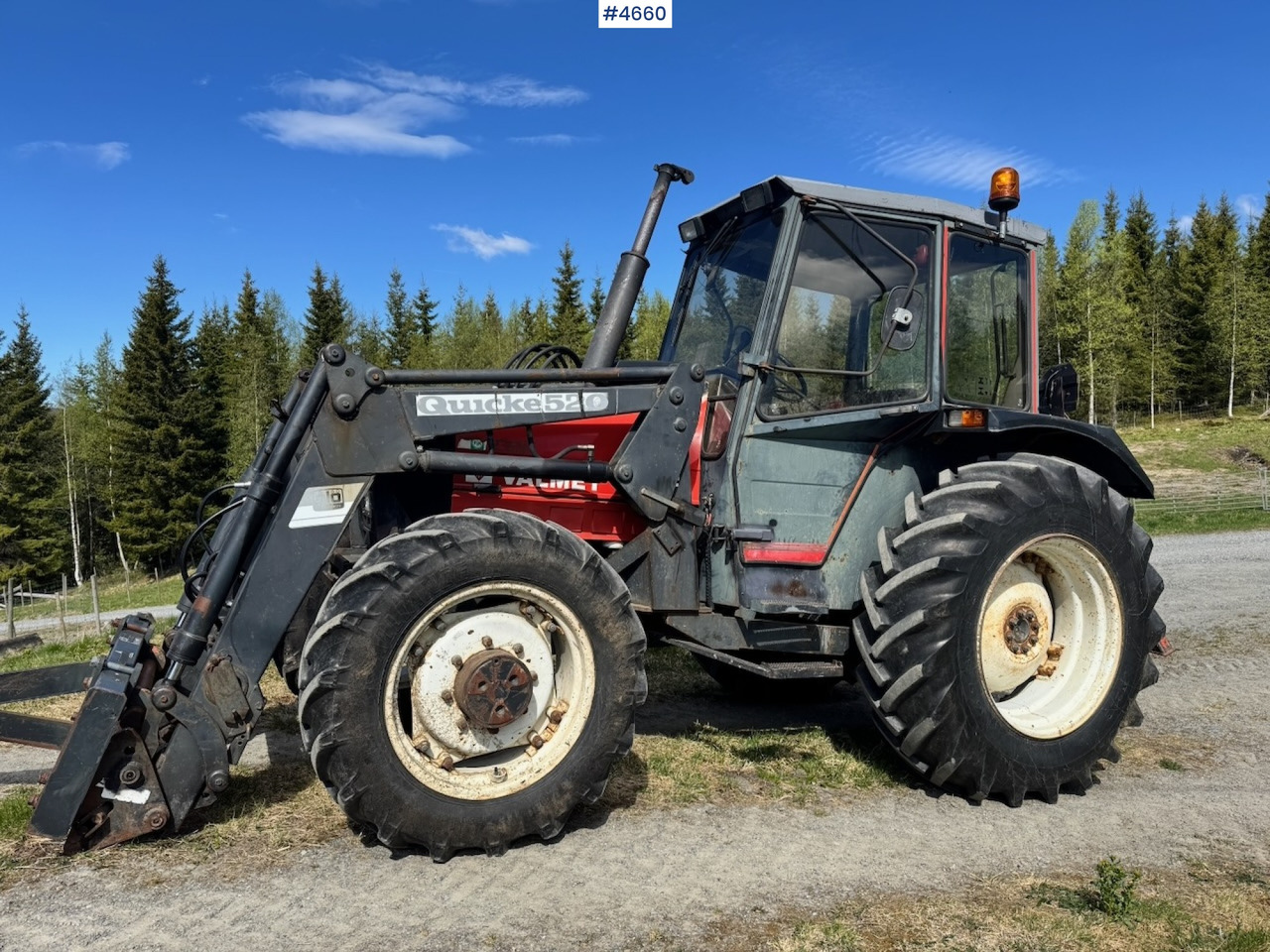 Traktör 1989 Valmet 455 4x4 w/ Front loader: fotoğraf 9